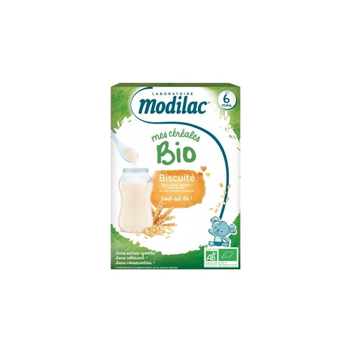 Modilac Mes Céréales Bio Biscuité Dès 6 Mois