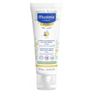 Crème Nourrissante au Cold Cream Mustela pour peau sèche