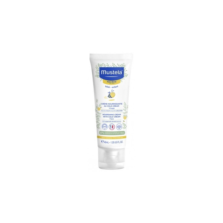 Crème Nourrissante au Cold Cream Mustela pour peau sèche