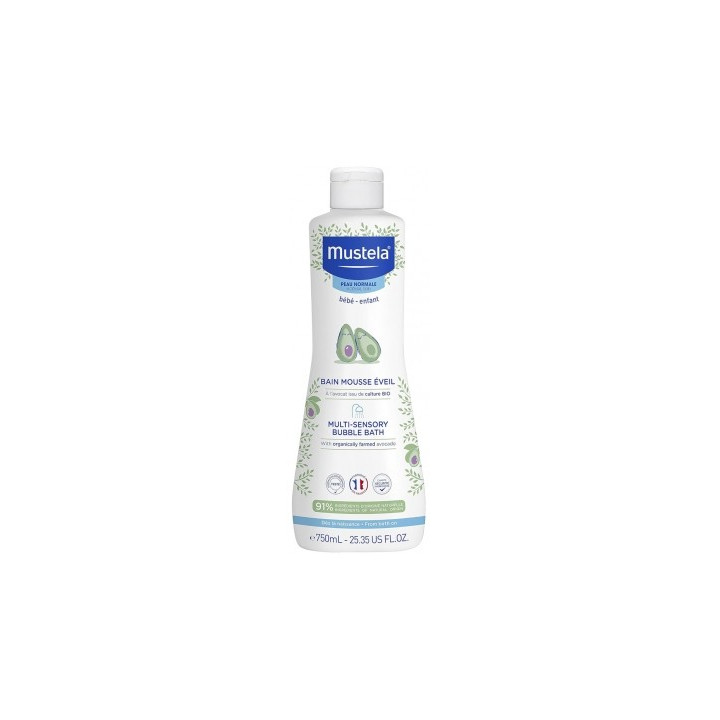 Bain Mousse Éveil à l'Avocat Mustela 750 ml