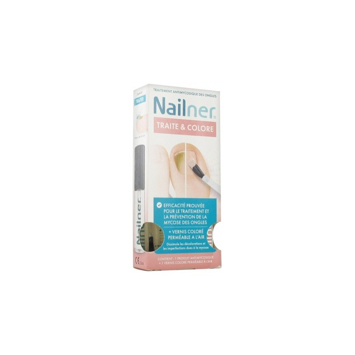 Nailner Traite & Colore 2 Vernis - Traitement antimycosique