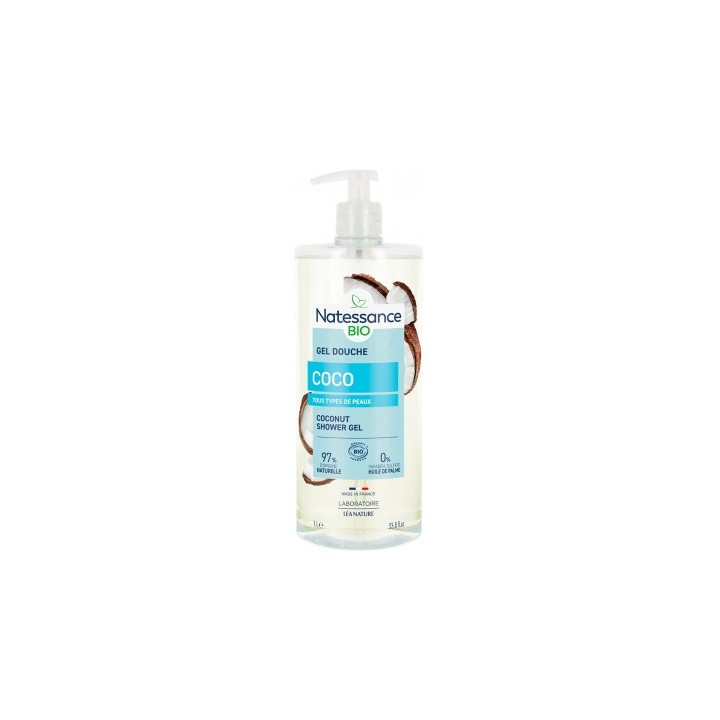 Gel Douche Rafraîchissant Eau de Coco Bio - Natessance