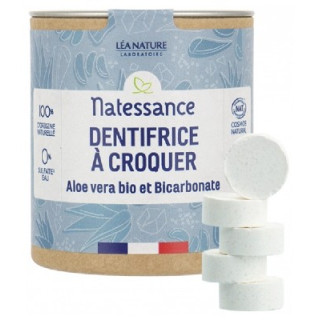 Dentifrice à croquer Natessance Aloe Vera bio et Bicarbonate