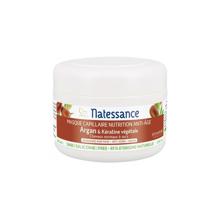 Masque Capillaire Argan Natessance 200 ml
