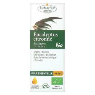 Huile Essentielle d'Eucalyptus Citronné Bio 10ml