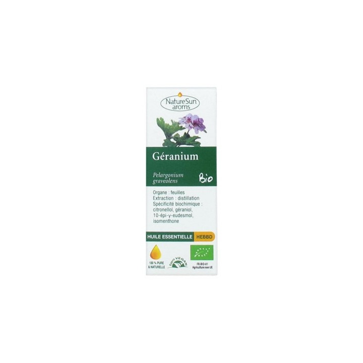 Huile Essentielle de Géranium Bio - NatureSun Aroms