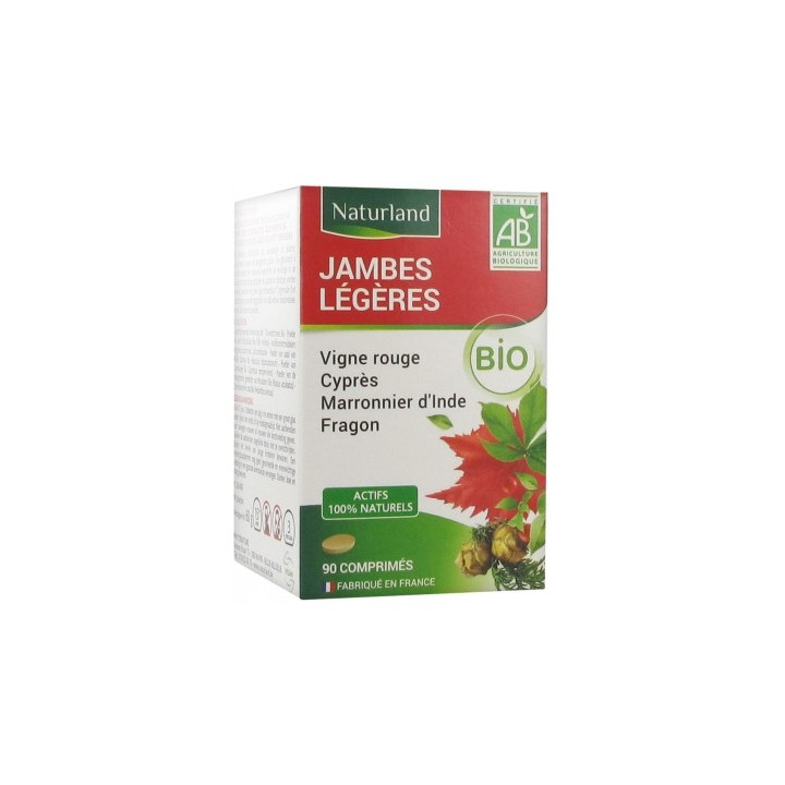 Naturland Jambes Légères Bio - Complément alimentaire pour jambes légères