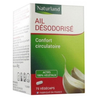 Naturland Ail 75 Végécaps - Complément alimentaire pour la santé cardiovasculaire
