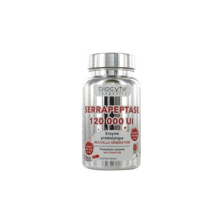 Serrapeptase 120000 UI - Complément Alimentaire Biocyte