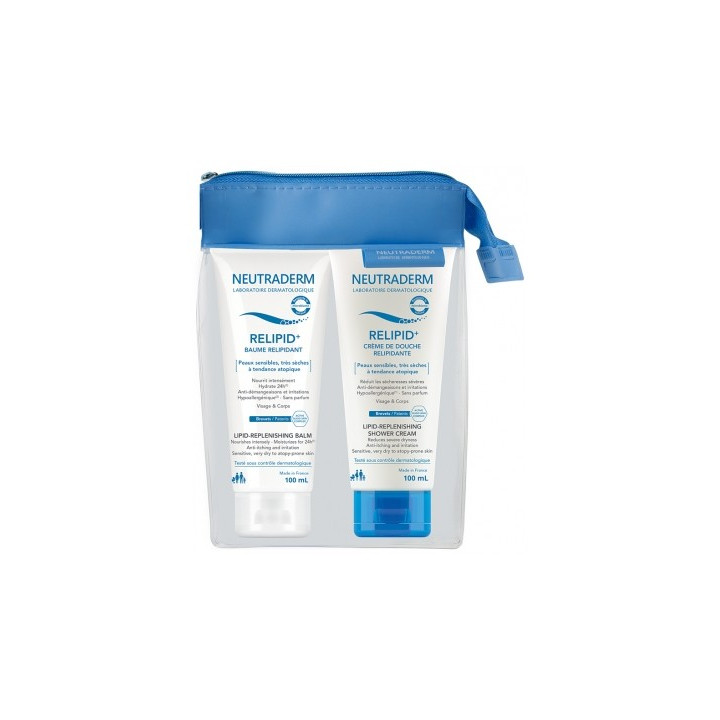 Trousse de voyage Relipid+ Neutraderm pour peaux sensibles