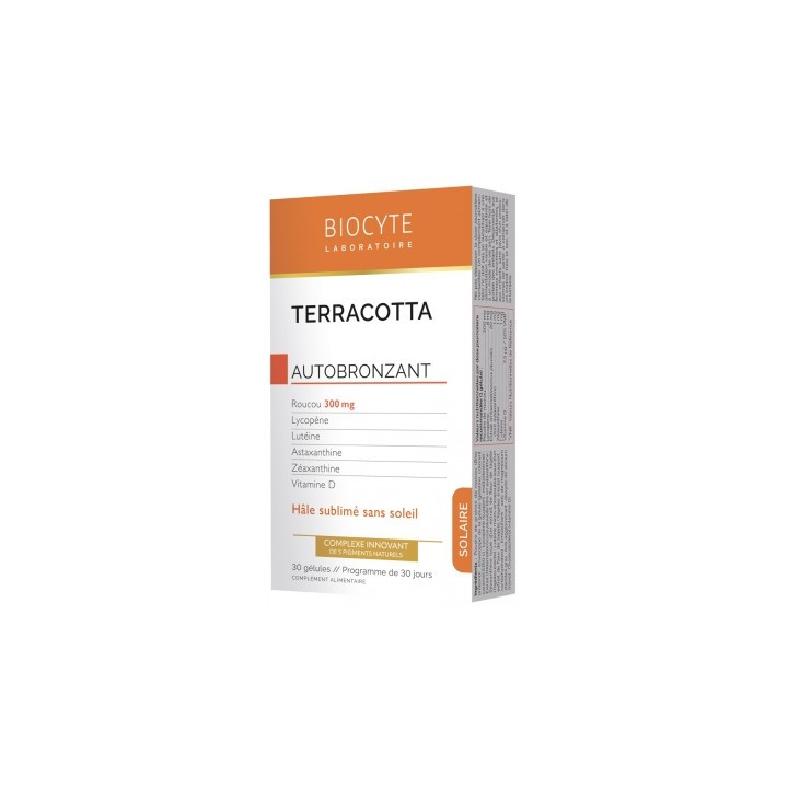 Biocyte Terracotta Cocktail Autobronzant - Complément alimentaire pour un hâle naturel