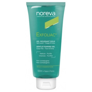 Noreva Exfoliac Gel Moussant Doux - Nettoyant pour peaux à imperfections