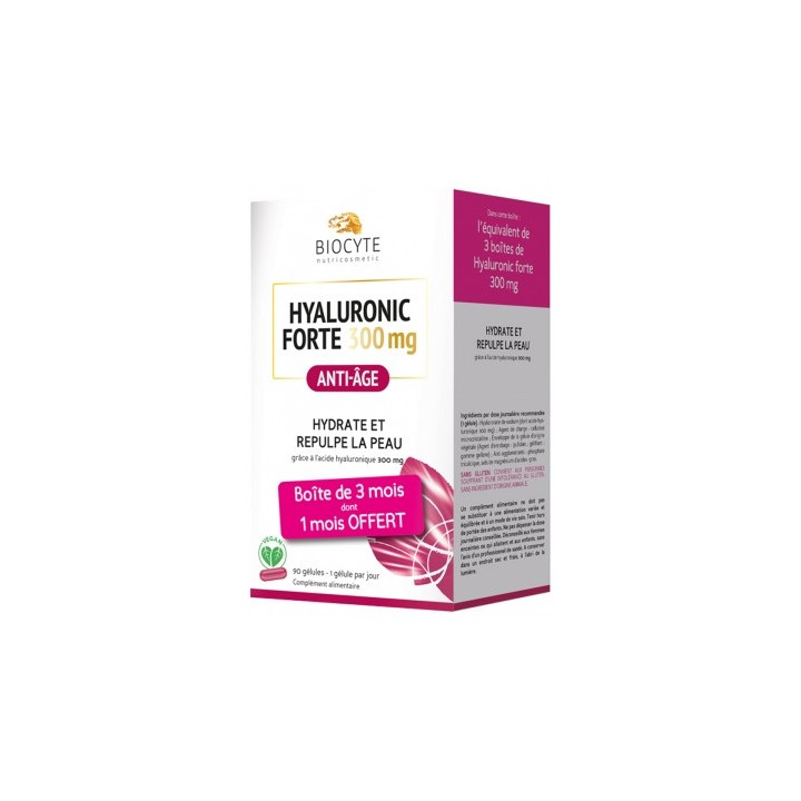 Biocyte Hyaluronic Forte 300 mg - Complément alimentaire anti-âge