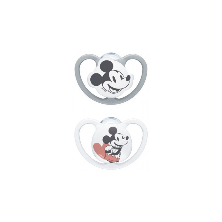 Sucettes NUK Space Disney Baby 2 Sucettes Silicone 6-18 Mois