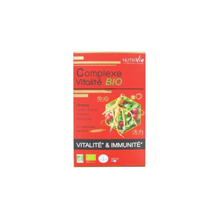 Nutrivie Complexe Vitalité Bio - Complément alimentaire biologique