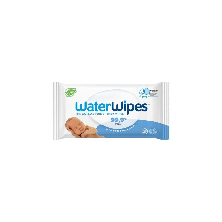 WaterWipes 60 Lingettes pour bébé