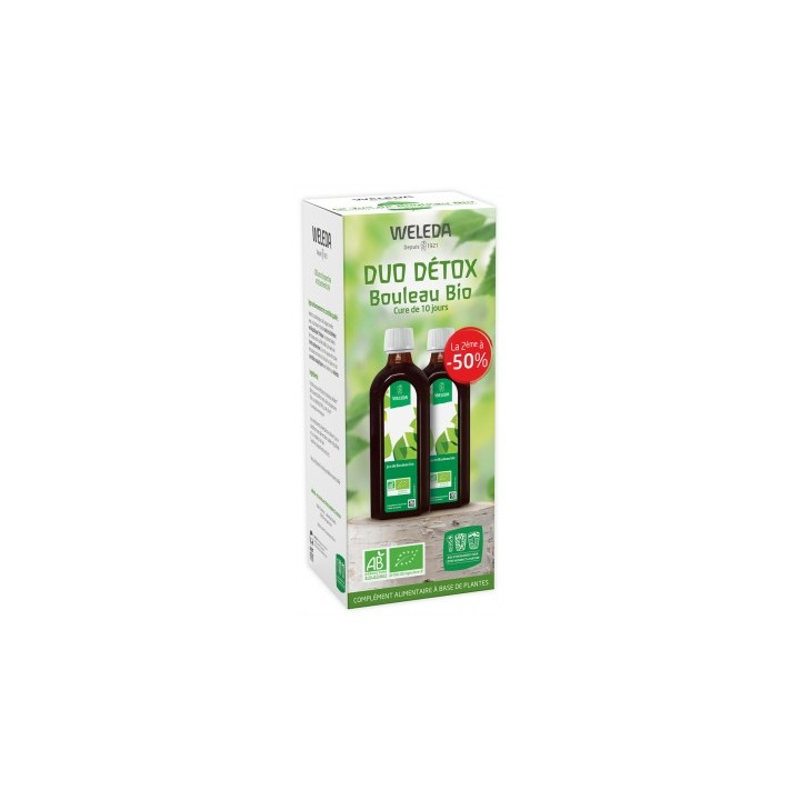 Duo Détox Jus de Bouleau Bio Weleda