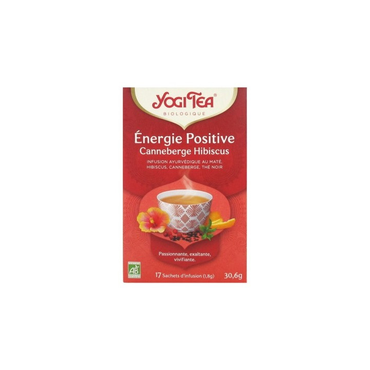 Yogi Tea Énergie Positive Canneberge Hibiscus Bio