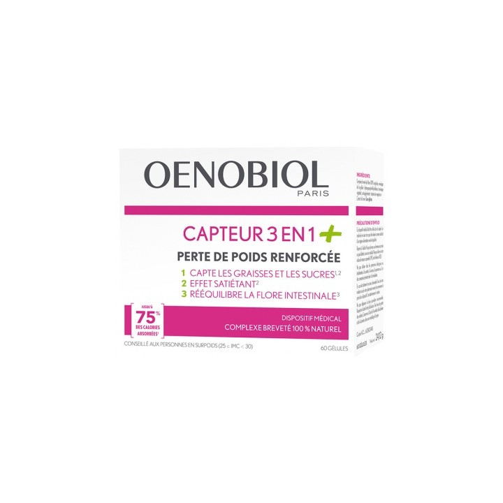 Perte de poids renforcée avec Oenobiol Capteur 3 en 1+