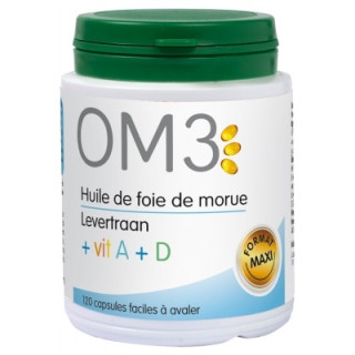 OM3 Huile de Foie de Morue 120 Capsules