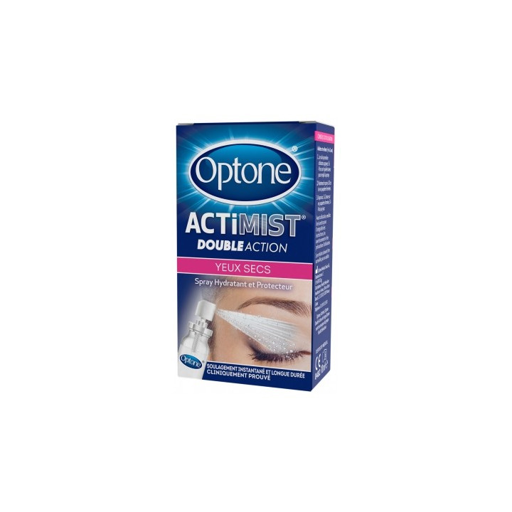 Optone ActiMist 2 en 1 - Spray oculaire pour yeux secs
