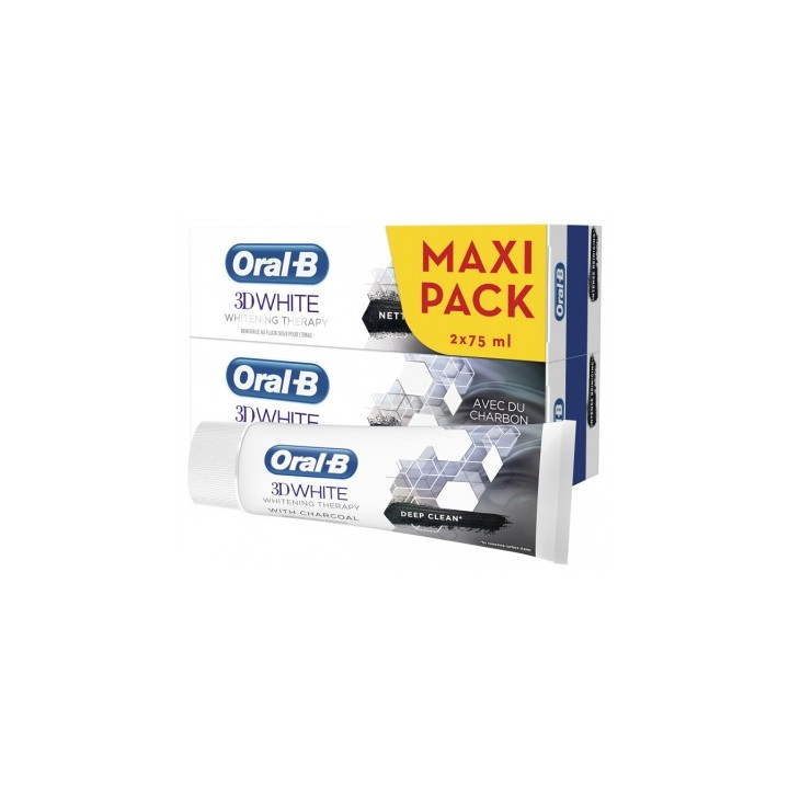 Dentifrice Oral-B 3D White Charbon