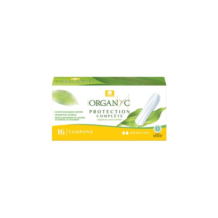 Tampons Organyc Protection Complète Régulier - 100% coton biologique