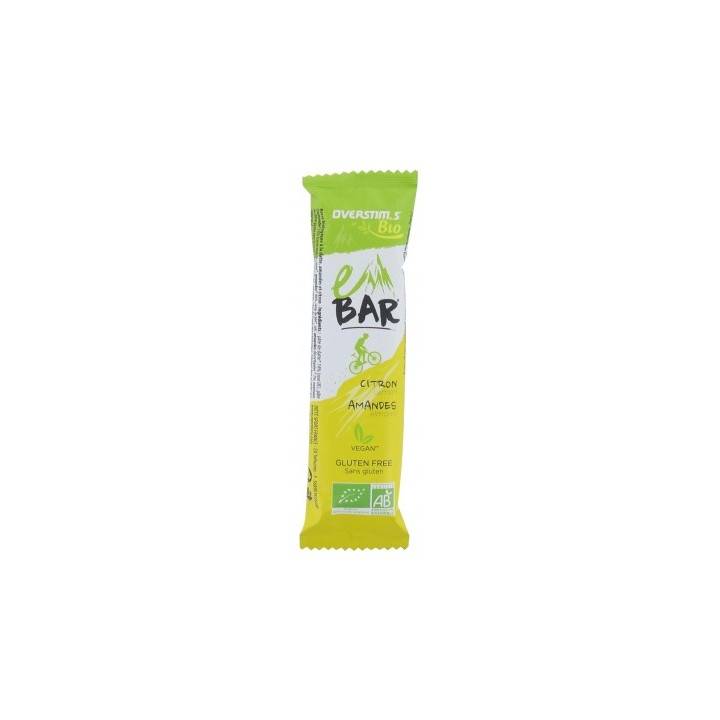 Barre énergétique Overstims E-Bar Bio Citron Amandes