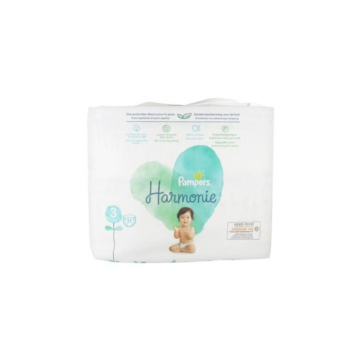 Couches Pampers Harmonie 3 (6-10 kg) - Confort et Protection
