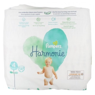 Couches Pampers Harmonie Taille 4 (9-14 kg) - Confort et protection