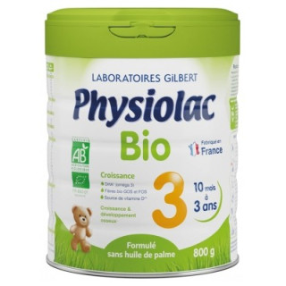 Physiolac Bio 3 - Lait Infantile Bio 10 Mois à 3 Ans