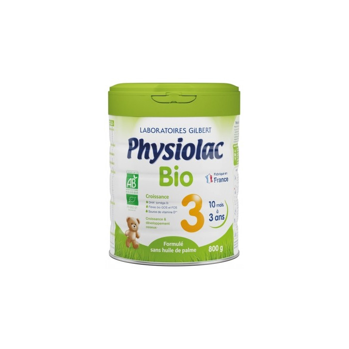 Physiolac Bio 3 - Lait Infantile Bio 10 Mois à 3 Ans