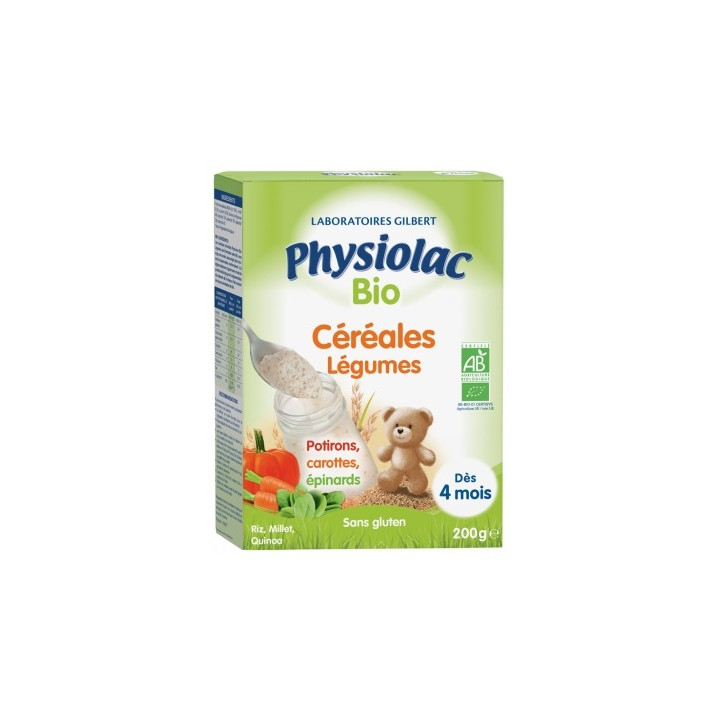 Physiolac Bio Céréales Légumes 4 Mois