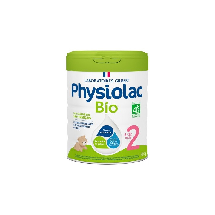 Physiolac Bio 2 - Lait de suite biologique 6-12 mois