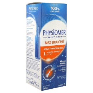 Physiomer Hypertonique Nez Bouché - Spray nasal décongestionnant