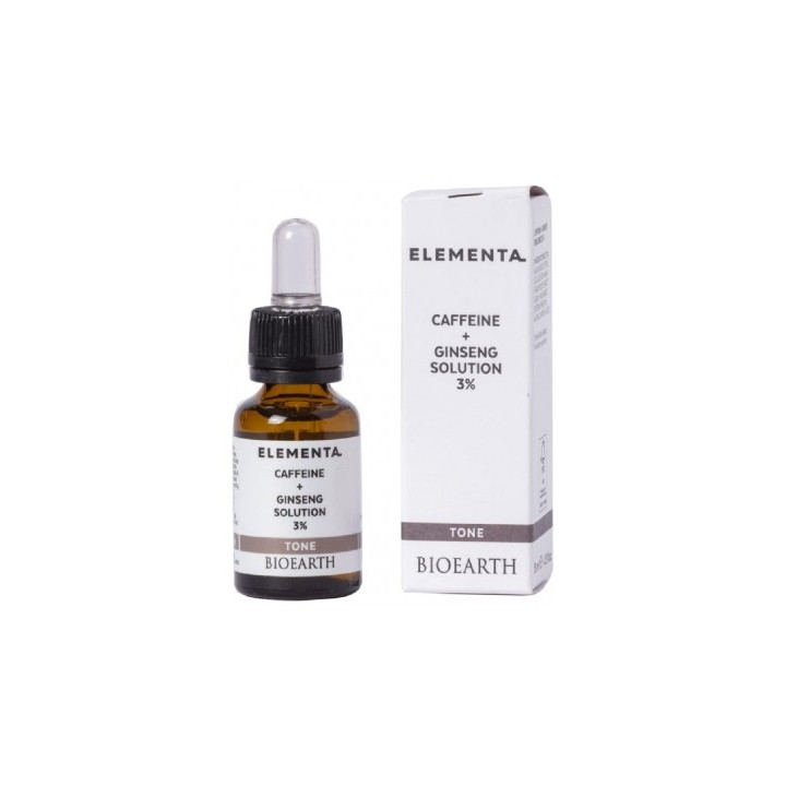 Sérum tonifiant Bioearth Elementa Tone Solution Caféine + Ginseng 3%