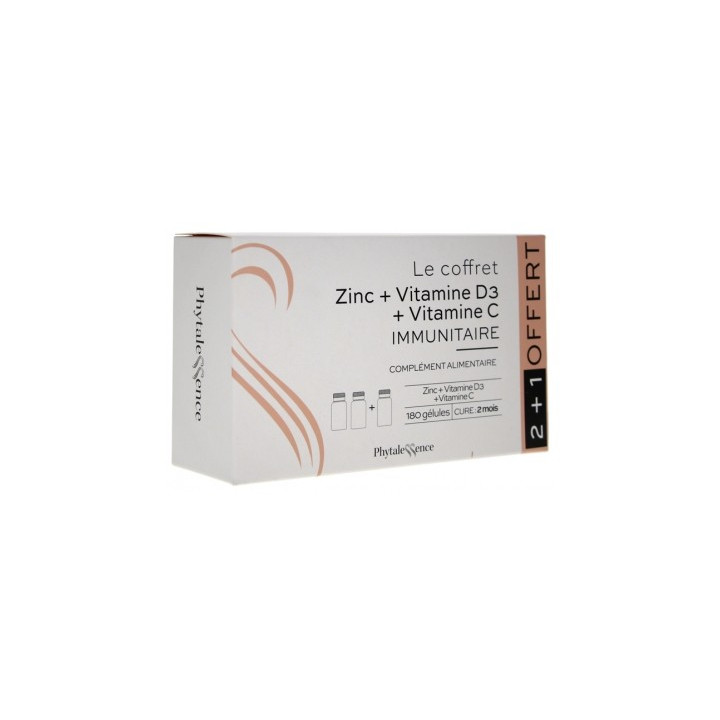 Coffret Phytalessence Zinc + Vitamine D3 + Vitamine C