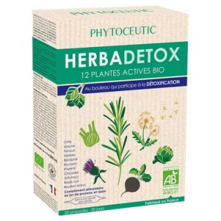 Herbadetox 12 Plantes Actives Bio - Cure détoxifiante naturelle