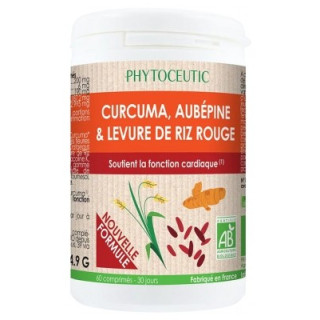 Phytoceutic Curcuma Aubépine et Levure de Riz Rouge Bio