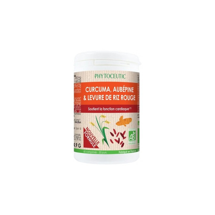 Phytoceutic Curcuma Aubépine et Levure de Riz Rouge Bio