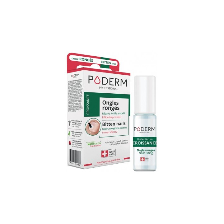 Huile-sérum pour ongles rongés - Poderm Croissance Ongles Rongés
