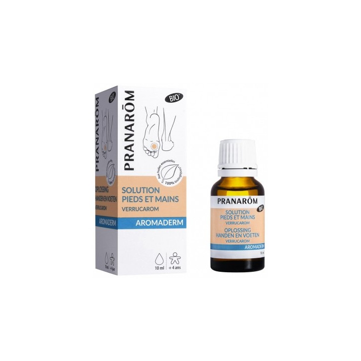 Aromaderm Solution Pieds et Mains Bio - Traitement naturel contre les verrues