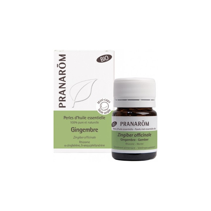 Perles d'Huile Essentielle Gingembre Bio Pranarôm