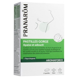 Pastilles Aromaforce Pranarôm pour la gorge