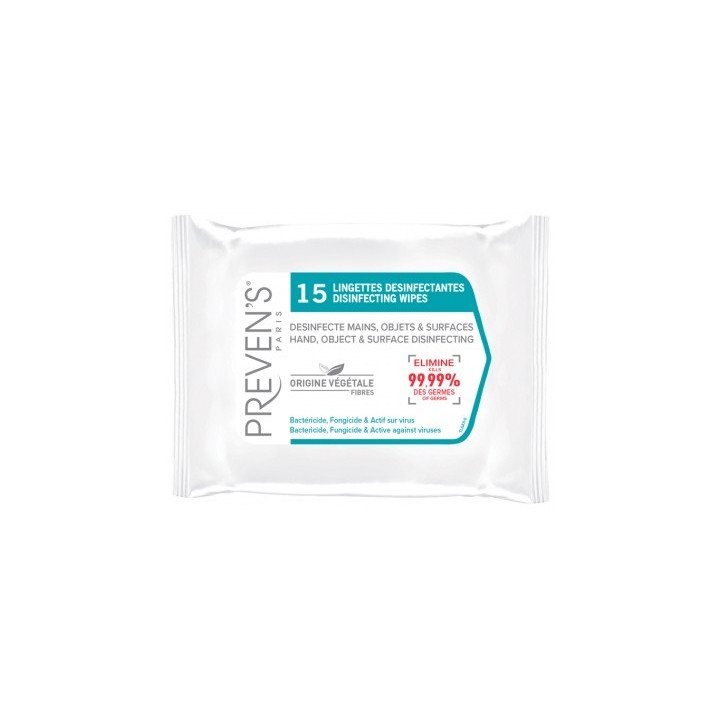 Lingettes désinfectantes Preven's - Hygiène quotidienne