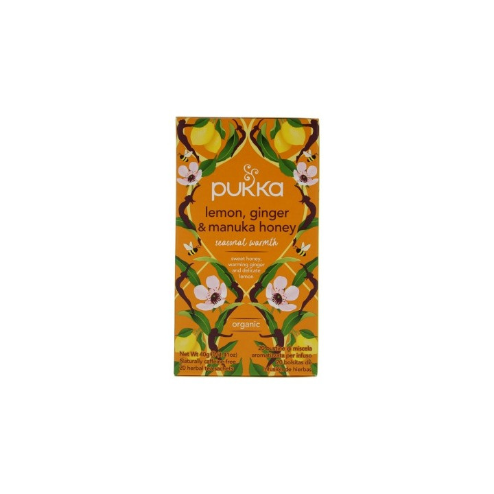 Tisane Pukka Citron Gingembre et Miel de Manuka Bio
