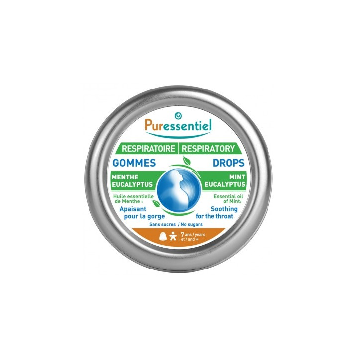 Gommes Puressentiel Respiratoire Menthe Eucalyptus 45g