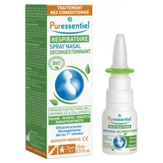 Puressentiel Respiratoire Spray Nasal Décongestionnant Bio