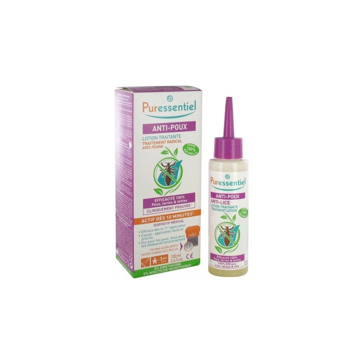 Lotion Anti-Poux Puressentiel 100 ml - Traitement naturel