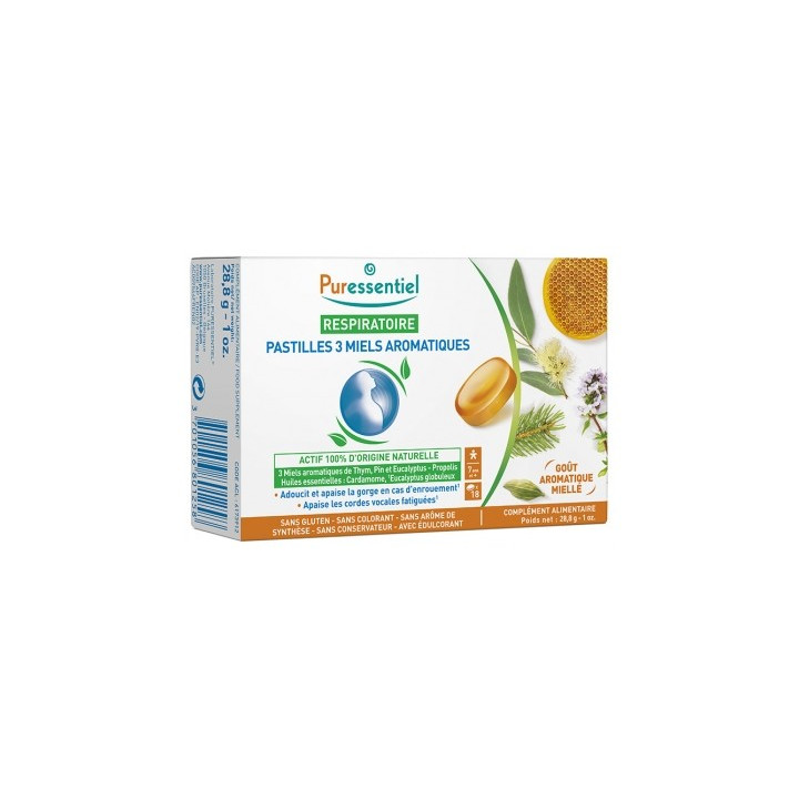 Puressentiel Respiratoire Pastilles 3 Miels Aromatiques